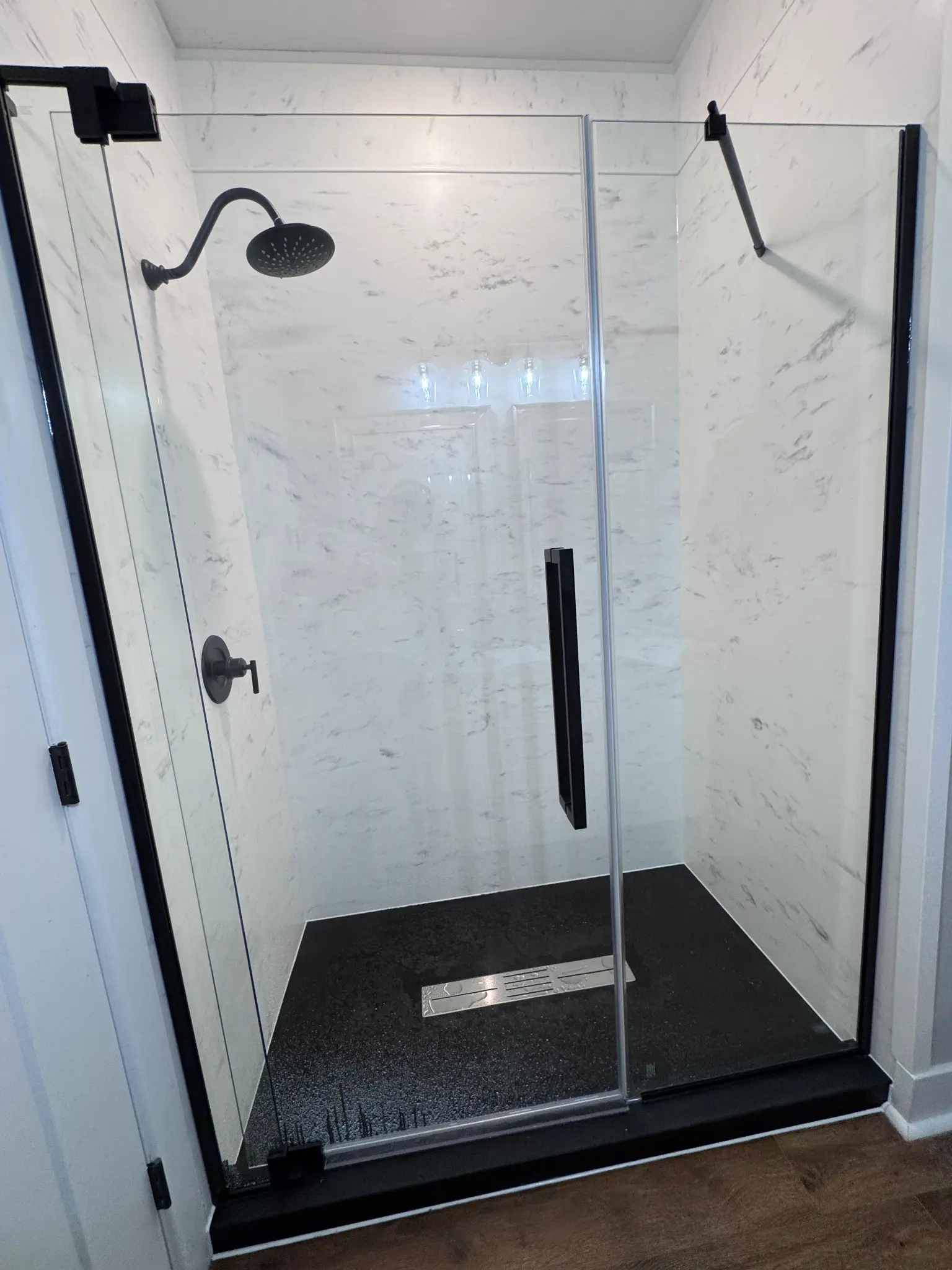 Black Base with Glass Enclosure